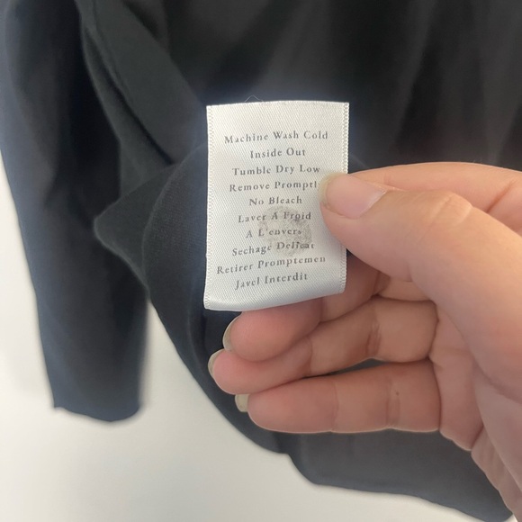 Frank & Eileen - PATRICK Popover Henley in black size medium flaw - Picture 8 of 8